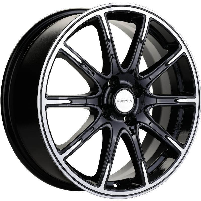 Khomen KHW 1707 6.5x17 4*100 ET41 DIA60.1 Black-FP Литой