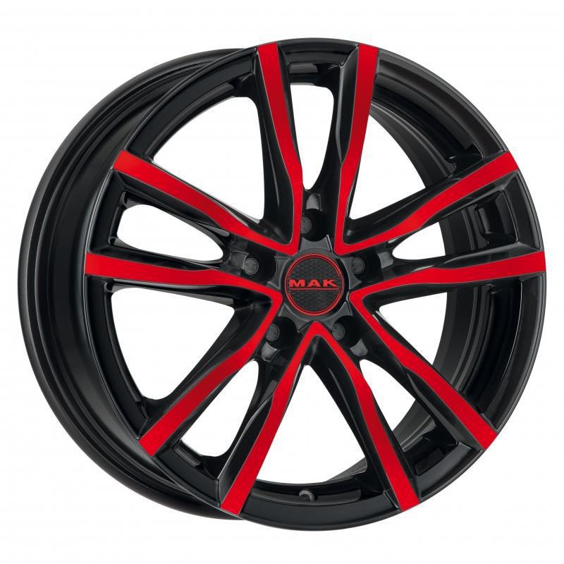 MAK Milano 7x17 5*114.3 ET40 DIA76.1 Black Red Face Литой