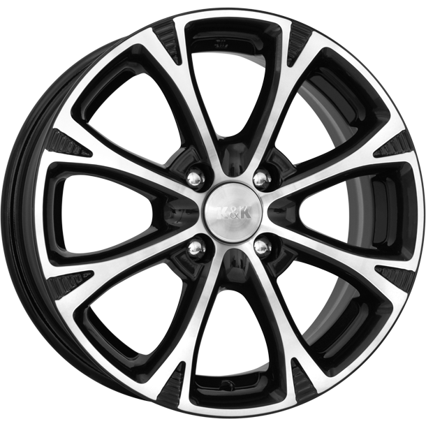 K&K Блюз 6x15 4*108 ET23 DIA65.1 Алмаз черный Литой