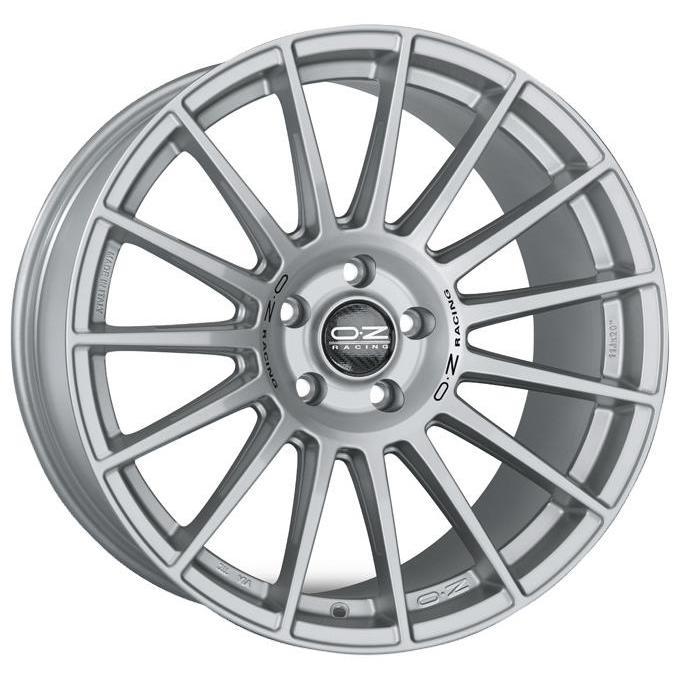 OZ Superturismo LM 8x18 5*112 ET35 DIA75.1 Matt Race Silver Black Lettering Литой