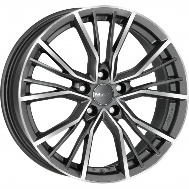 MAK Union 9.5x21 5*112 ET25 DIA66.6 Gunmetal Mirror Face Литой