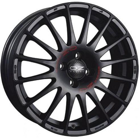 OZ Superturismo GT 8x17 5*112 ET35 DIA75.1 Matt Black + Red Lettering Литой