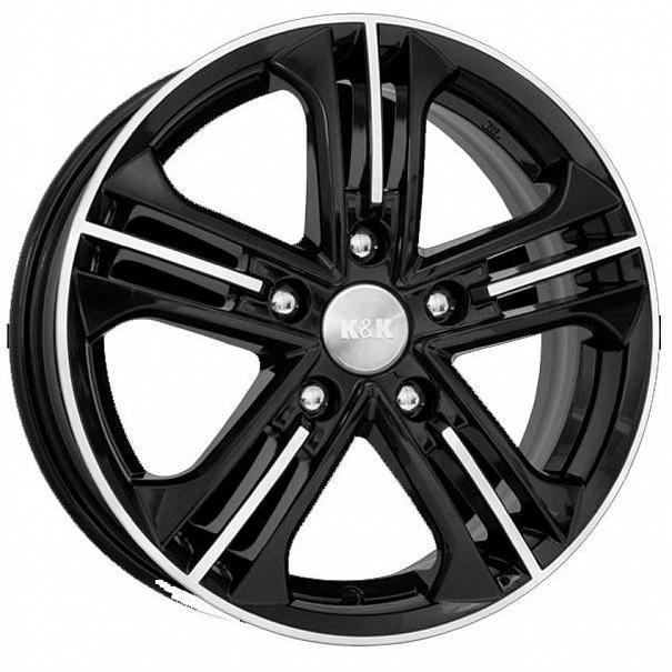 K&K Trinity 6x15 5*100 ET43 DIA57.1 Алмаз черный Литой