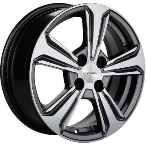 Khomen KHW 1502 6x15 4*100 ET50 DIA60.1 G-Silver-FP Литой