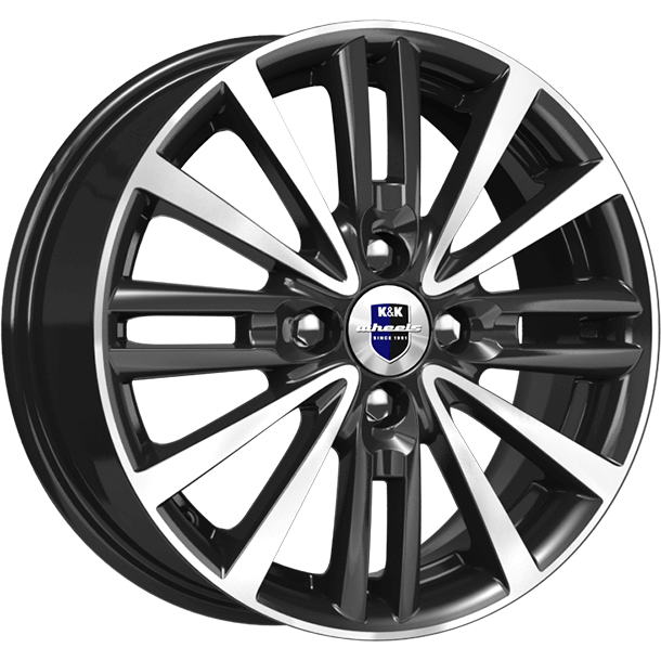 K&K Модена 6x15 4*100 ET46 DIA54.1 Алмаз черный Литой