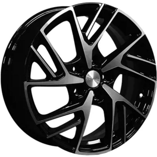 Khomen KHW 1722 6.5x17 5*114.3 ET40 DIA64.1 Black-FP Литой