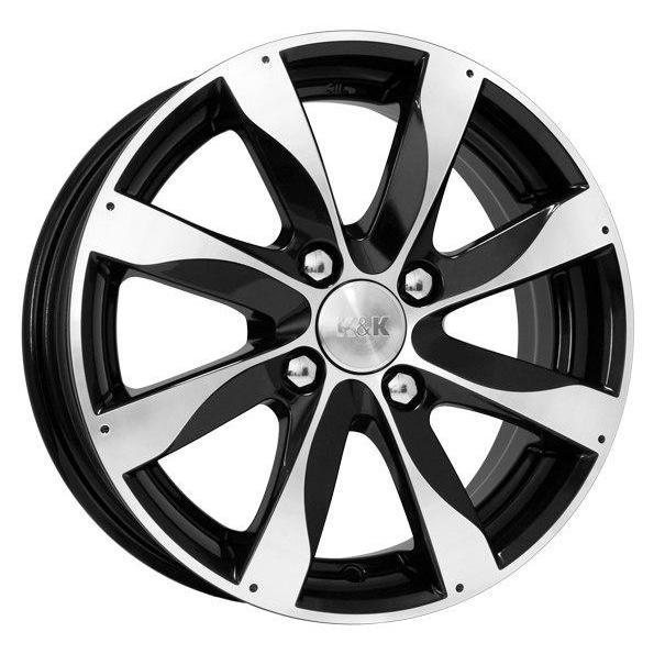 K&K Джемини 5.5x14 4*100 ET43 DIA60.1 Алмаз черный Литой