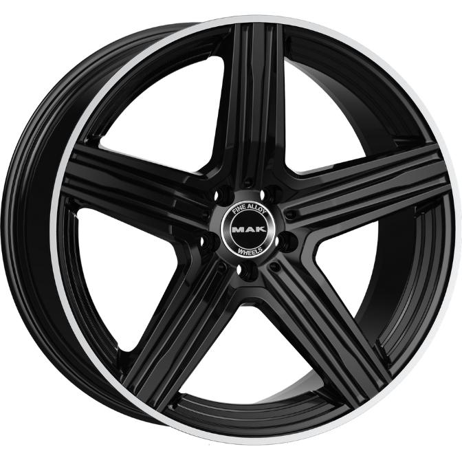 MAK Lewis 9x21 5*112 ET45 DIA66.6 Gloss Black Mirror Ring Литой