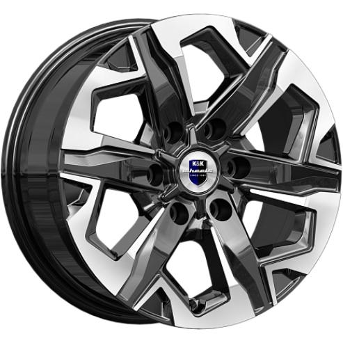 K&K Тейт 7.5x17 6*139.7 ET25 DIA106.1 Алмаз черный Литой