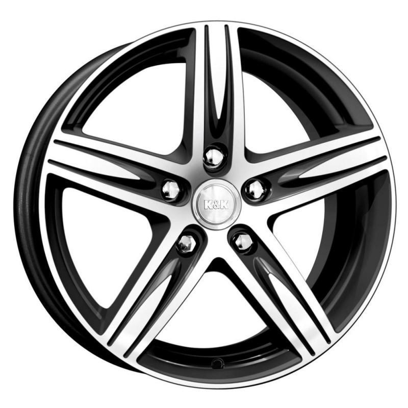 K&K Андорра 6x15 5*114.3 ET39 DIA60.1 Алмаз черный Литой