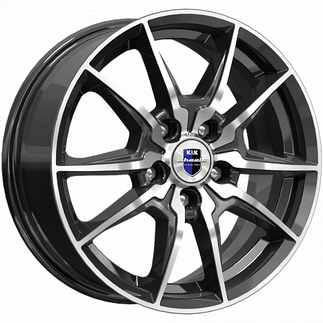 K&K Адамар 6.5x16 5*114.3 ET45 DIA66.1 Алмаз черный Литой