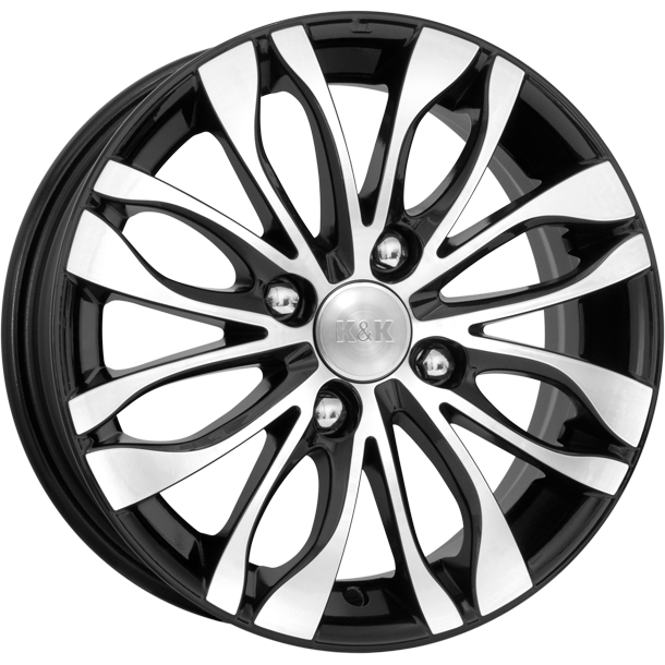K&K Канзаши 5.5x14 4*98 ET16 DIA58.6 Алмаз черный Литой