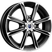 K&K Флэш 5x14 4*100 ET43 DIA60.1 Алмаз черный Литой
