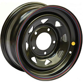 Off Road Wheels Niva 7x15 5*139.7 ET25 DIA98.5 Black Штампованный