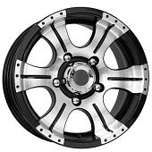 K&K Байконур 7x15 5*139.7 ET-5 DIA110.1 Алмаз черный Литой