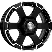 K&K M56 7x16 6*139.7 ET20 DIA110.1 Алмаз черный Литой